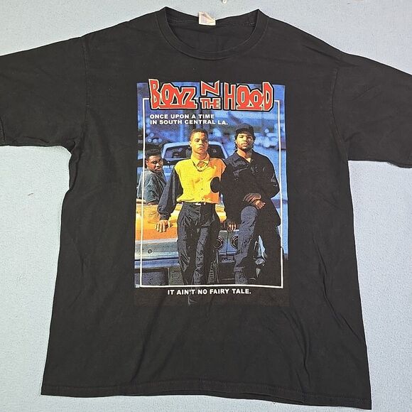 Boys n the hood Other - Boyz N The Hood Shirt Black Short Sleeve Crew Neck Movie Rap Hip Hop Ice Cube L